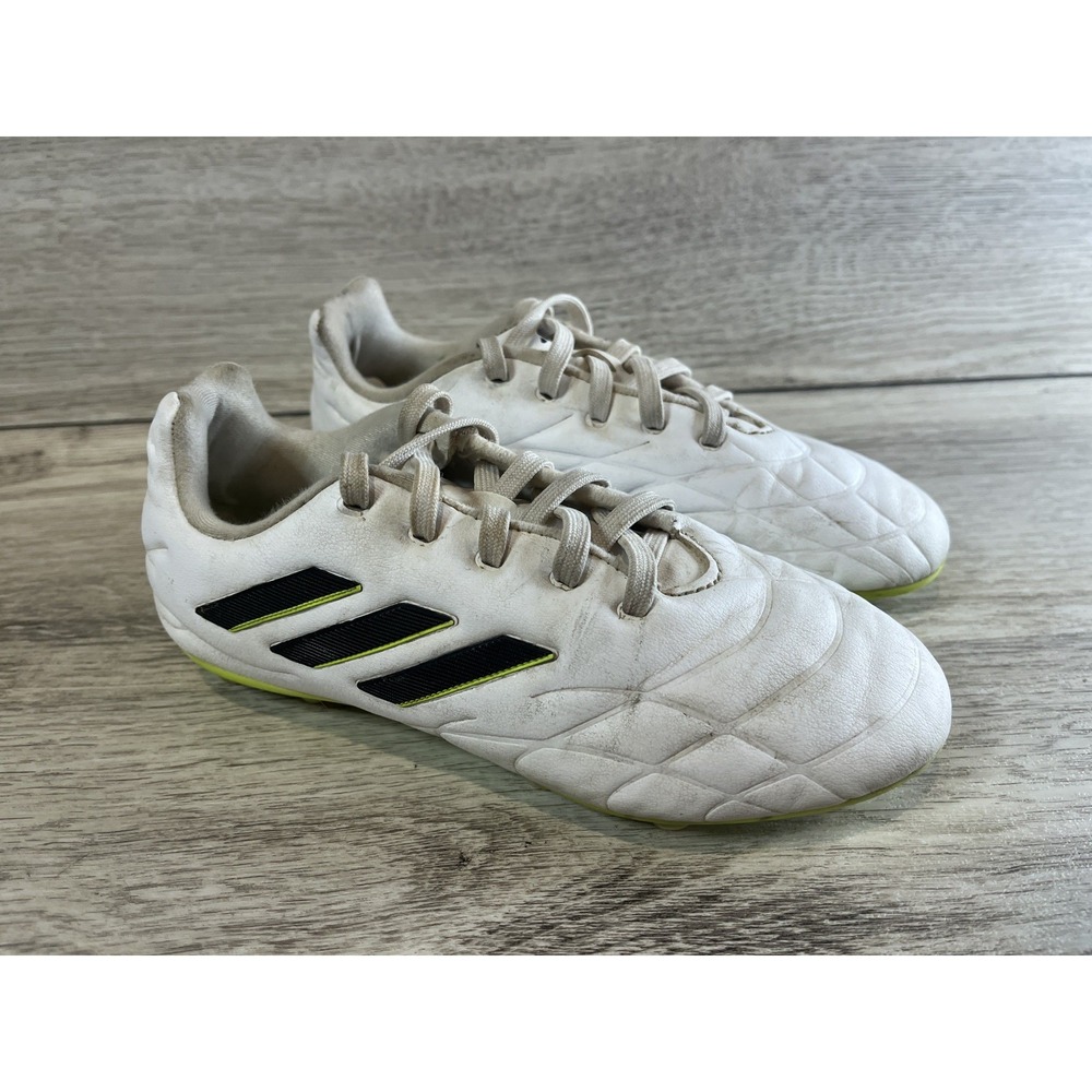 Adidas Copa Pure Cleats White Neon Green Lace Up Size 13K HQ8989 Soccer